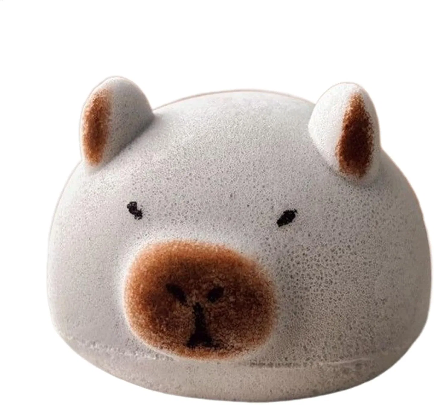 Мочалка для тела Capybara, из поролона, 12,5x10 см, Серый Generisch