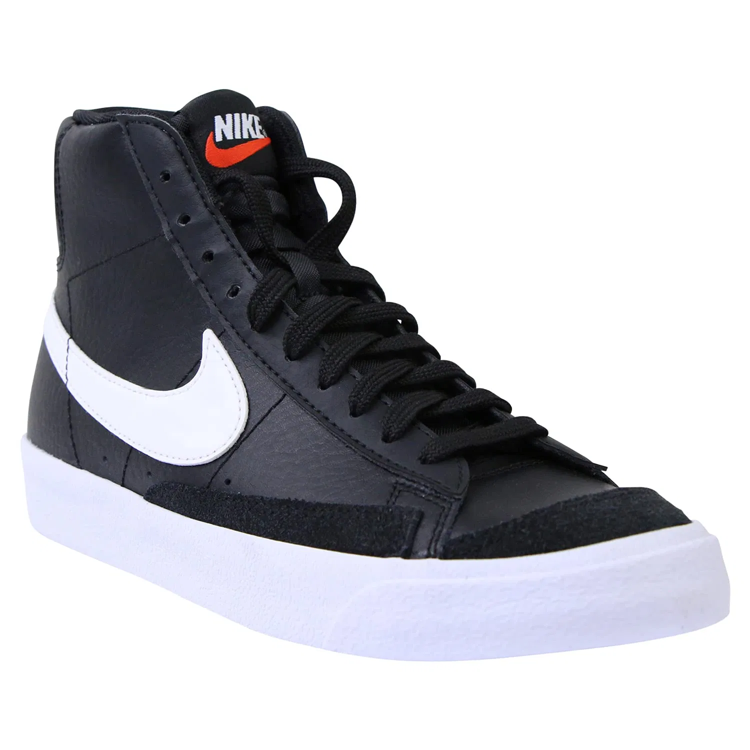 Детские кроссовки для мальчиков с высоким верхом '77 Mid Blazer NIKE, Black White — фото 3