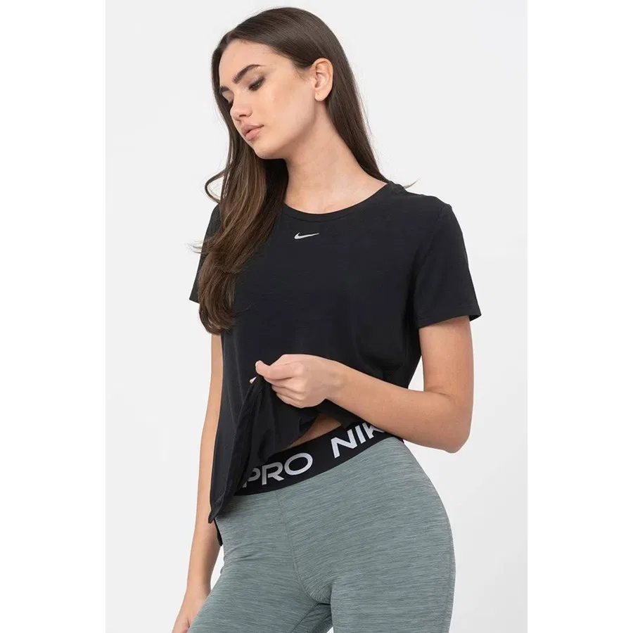 Женская футболка с длинным рукавом Nike Dri Fit Uv One Luxe, Черный — фото 4