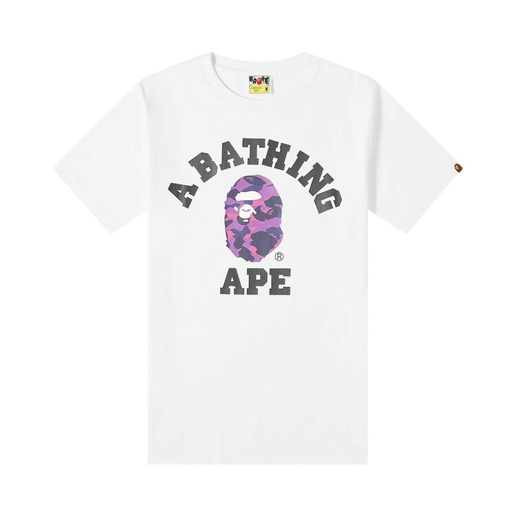 

Футболка BAPE Color Camo College Tee 'White/Purple', белый