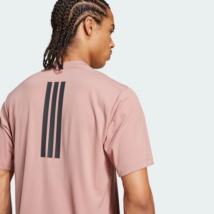 Футболка с коротким рукавом PrimeLift 3-Stripes Tee adidas, Черный — фото 4