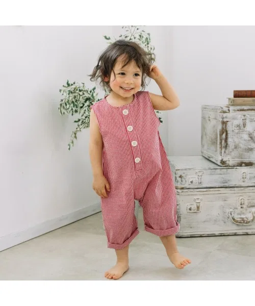 Детский боди-комбинезон без рукавов хлопковый First Closet×mio Toys"R"Us/Babies"R"Us, Red
