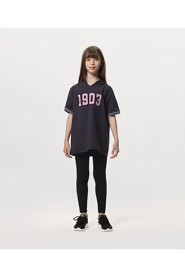 Детская футболка для девочек с принтом Beşi̇Ktaş jr t-shirt Kartal Yuvası, Antra