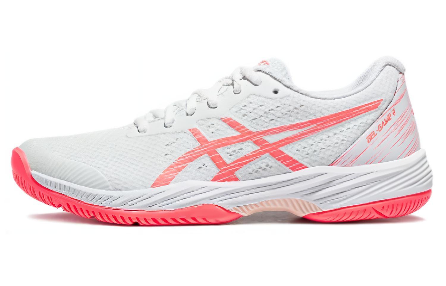 

Женские кроссовки Asics Gel Game 9 White Sun Coral, бело-розовые