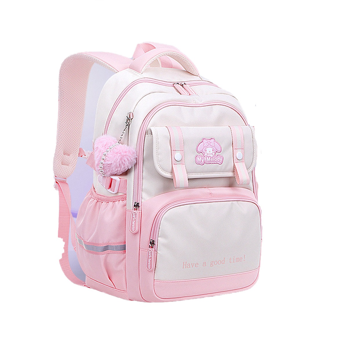 

Sanrio Полиэстеровый рюкзак туба унисекс фиолетовый/розовый/черный/синий, Pink Melody trumpet