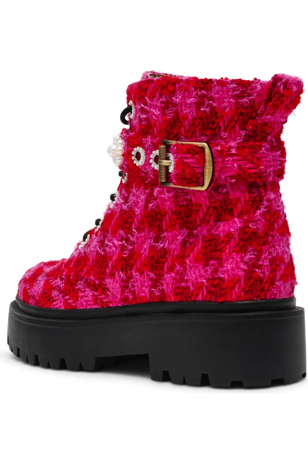 Детские ботинки на платформе Hethr Betsey Johnson, Fuchsia Multi — фото 2