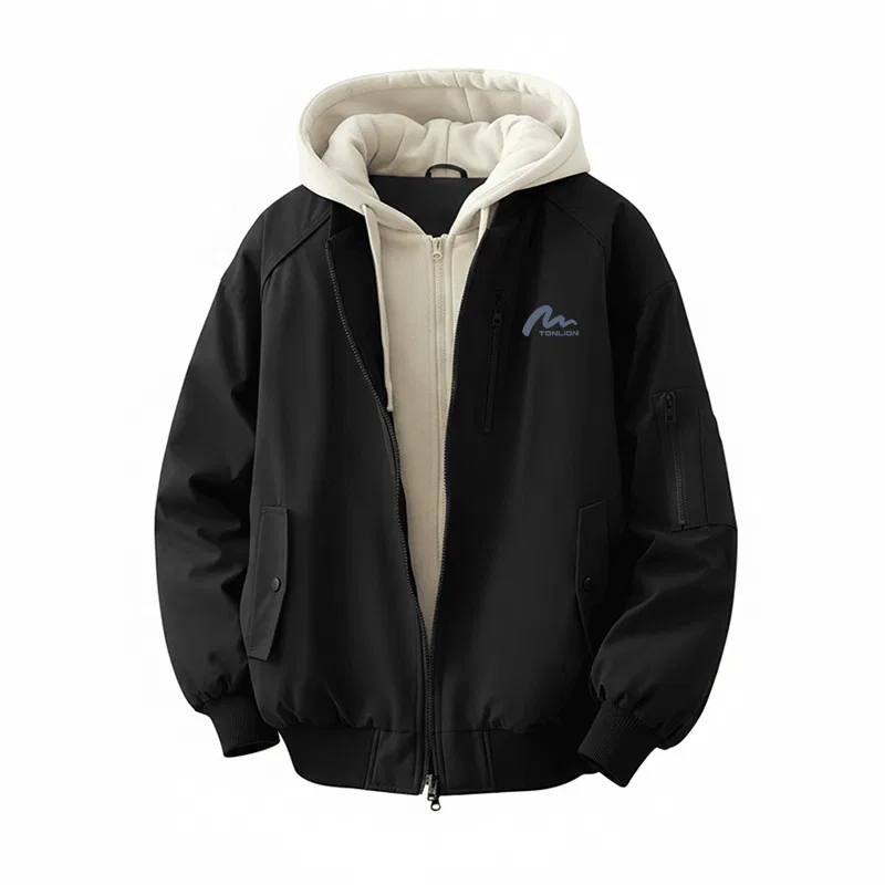 Детский пуховик с флисовой подкладкой Tonlion, Black