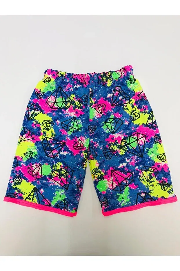 Детские шорты для девочек с принтом Summer Printed Girls' Shorts Baby Slon Kids Clup, Blue
