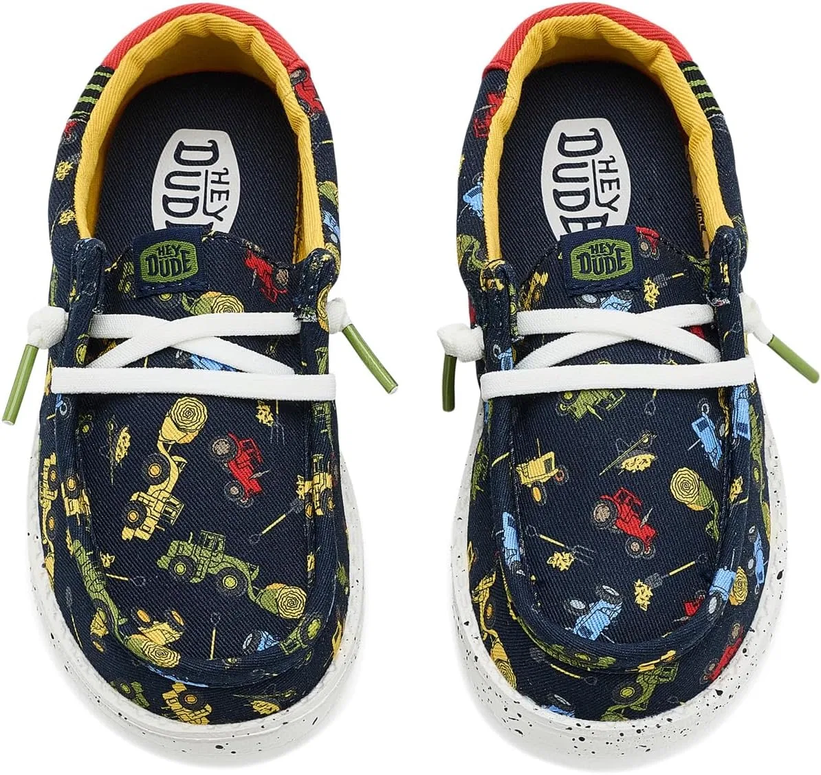 Детские туфли-лоферы для мальчиков с принтом Wally Tiny Travelers HEYDUDE, Navy/Multi — фото 2