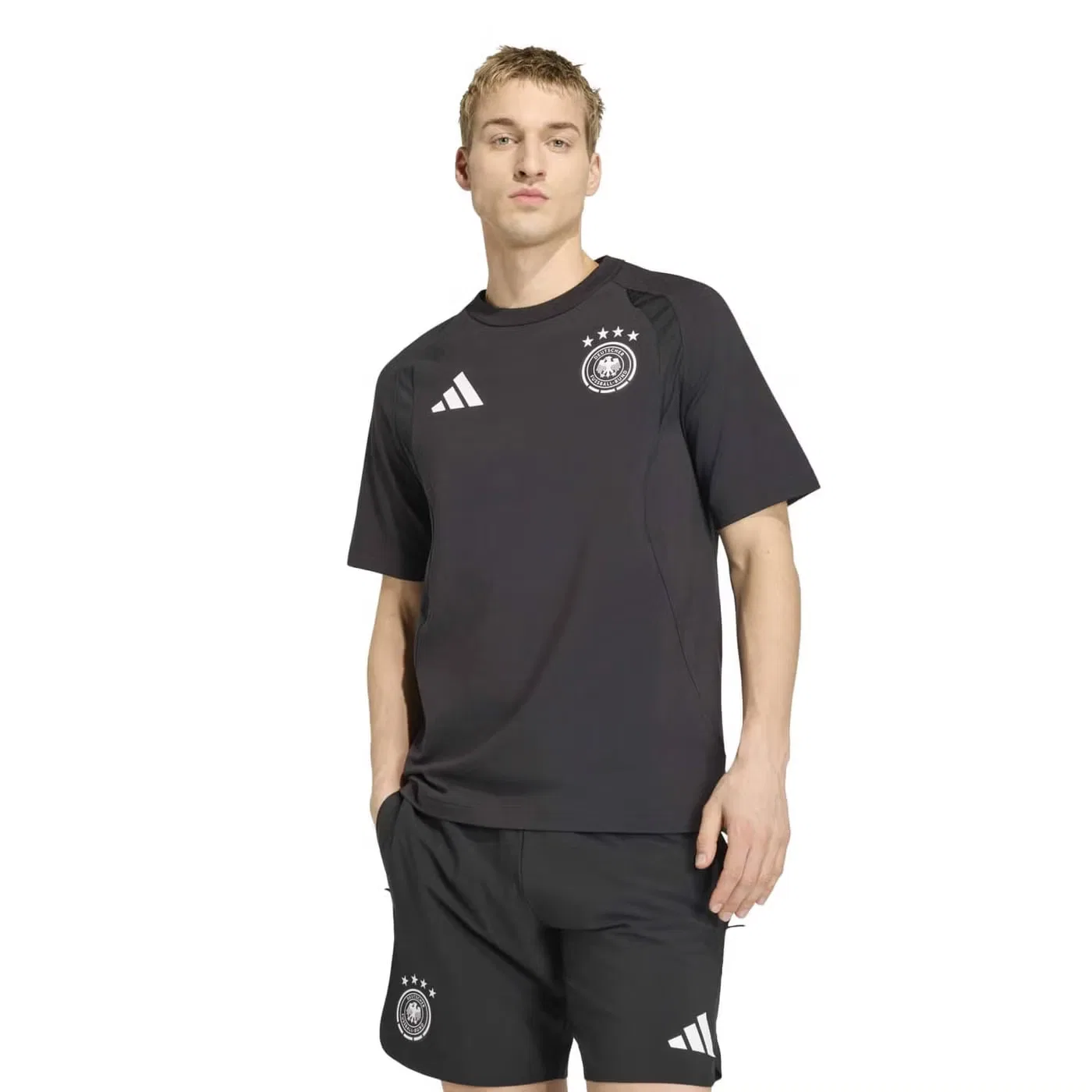 Футболка с принтом Germany Tiro Travel Adidas, черный — фото 2