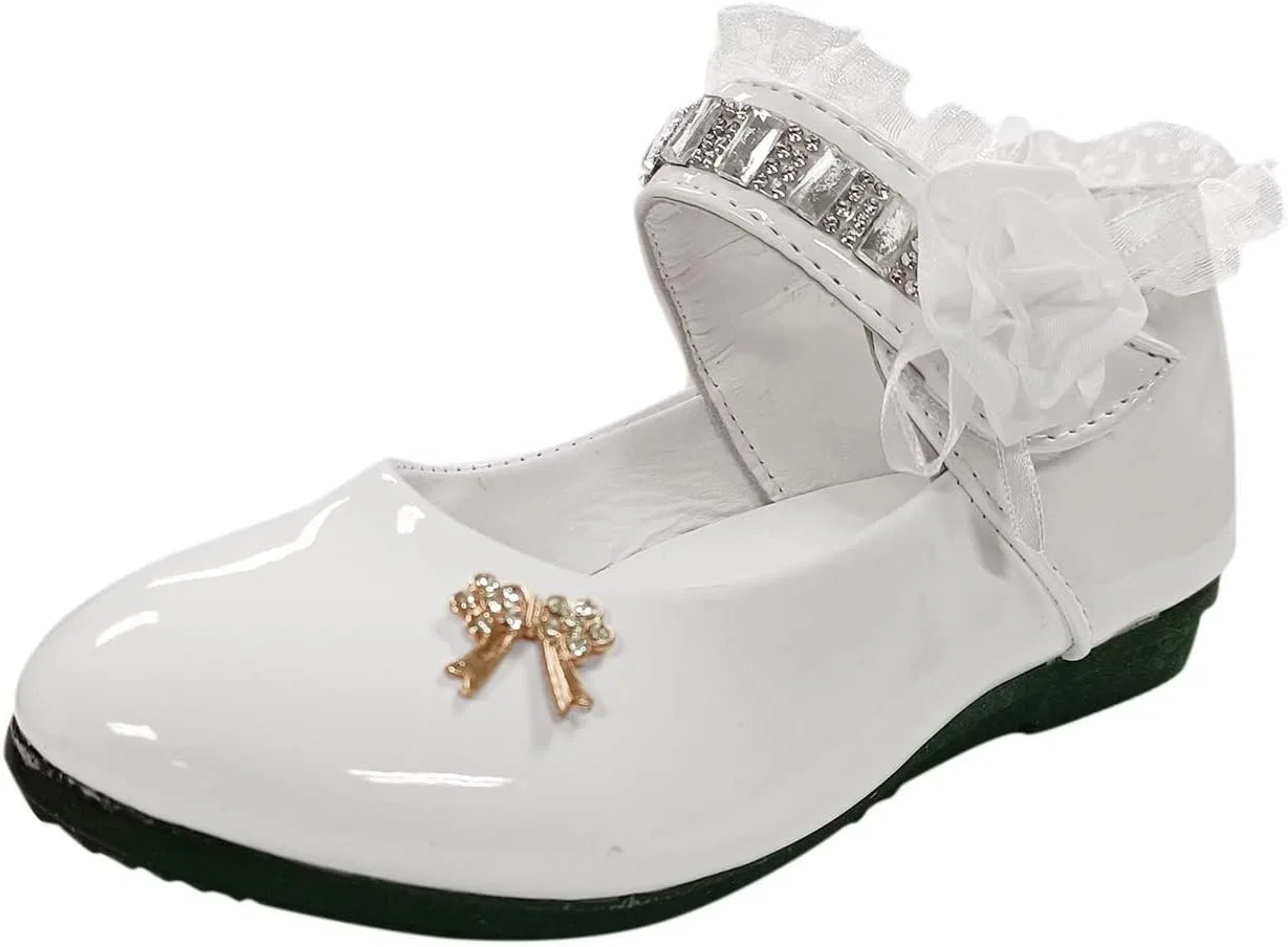 Детские балетки для девочек с цветочным принтом Mary Jane Dress Shoes, Black