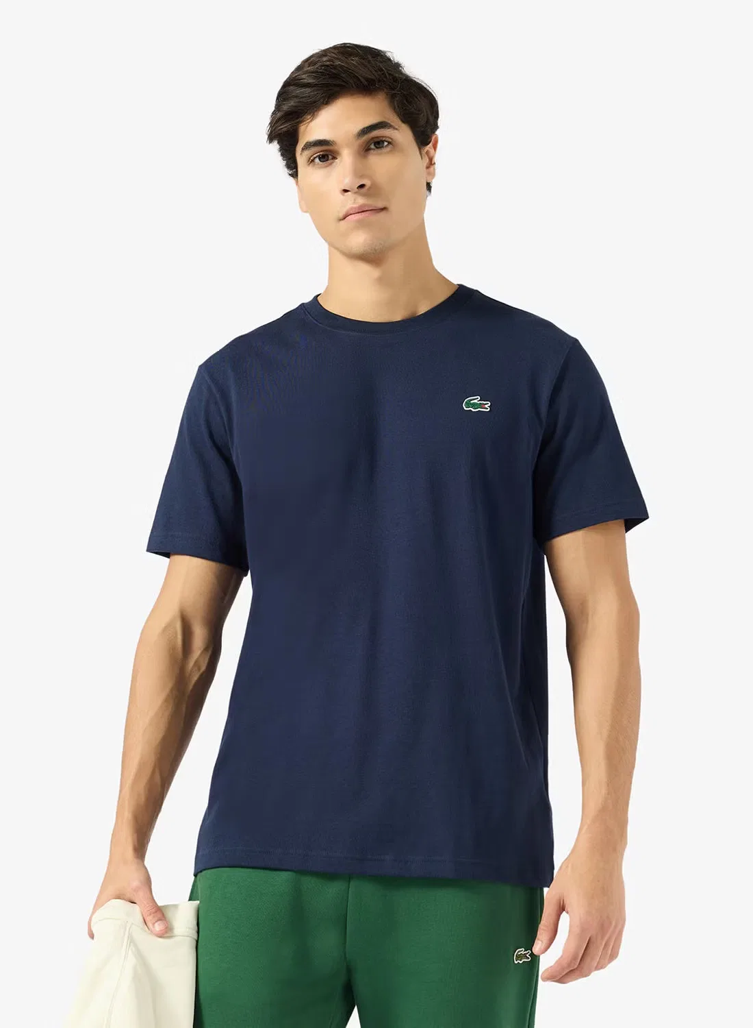 Футболка с высоким воротом Lacoste, темно-синий
