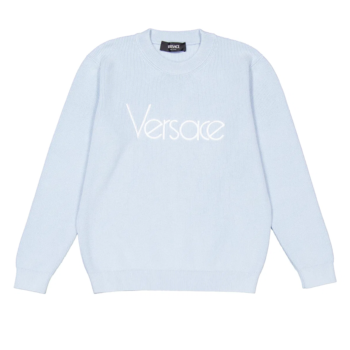 Свитер с вышивкой логотипа Young Versace, Blue