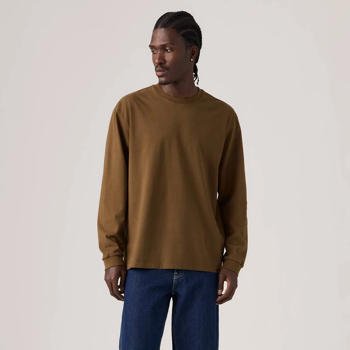 Рабочая футболка с длинными рукавами Levi's, Desert Palm - Brown — фото 3