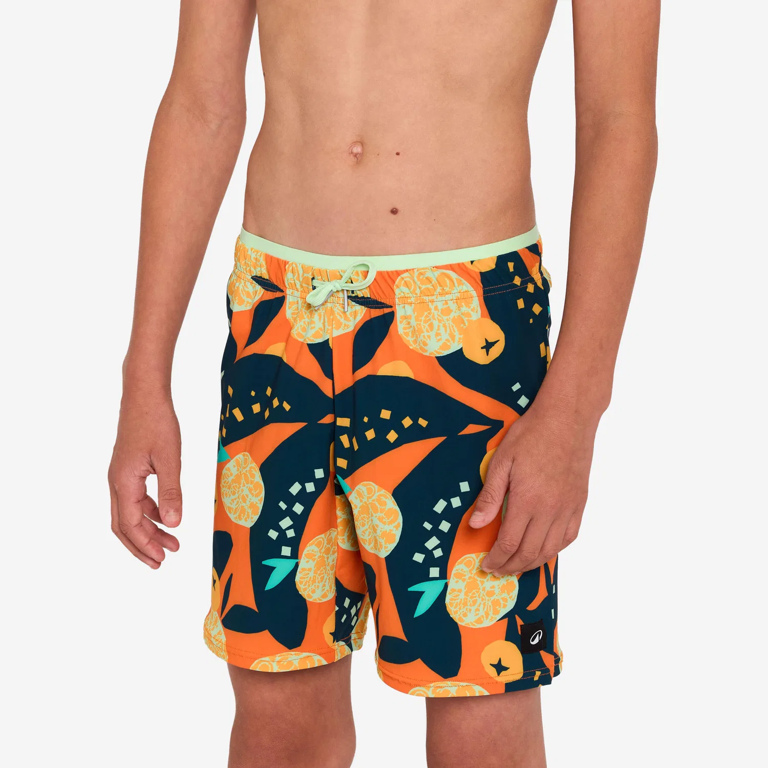 Детские длинные плавки для мальчиков 100 Hotu Decathlon, Orange