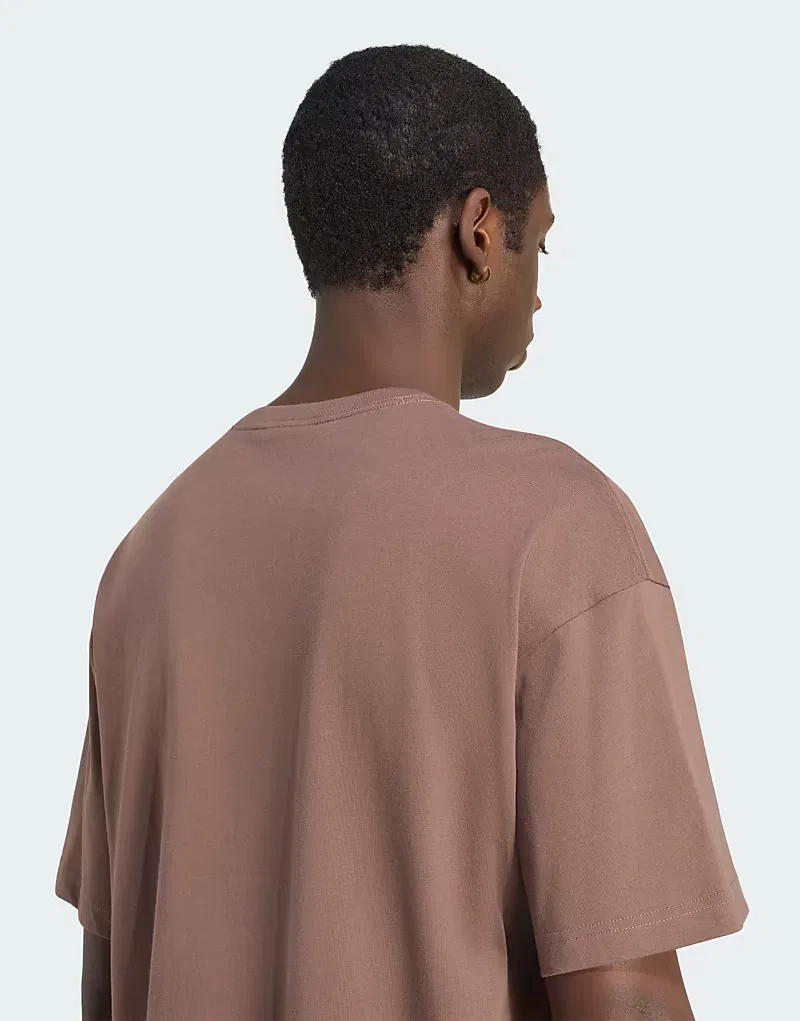 Футболка Adidas Originals Trefoil essentials spacer loose tee, коричневый — фото 4