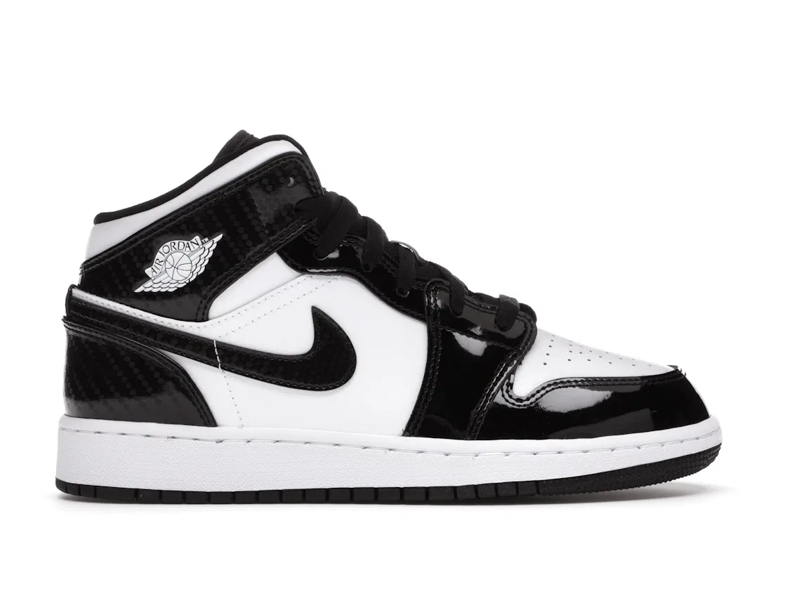 Детские кроссовки с длинным рукавом Jordan 1 Mid SE Jordan, Black White
