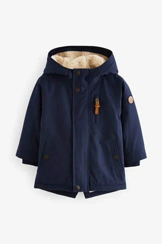 Детское пальто для мальчиков с капюшоном Next Baby, Navy Blue