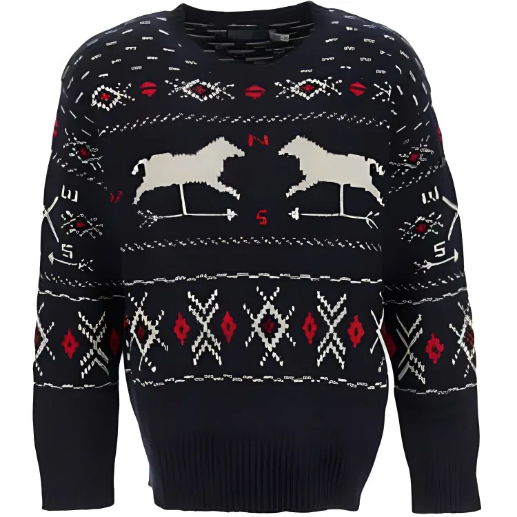 Мужской свитер крупной вязки Polo Ralph Lauren, Black Multicolor