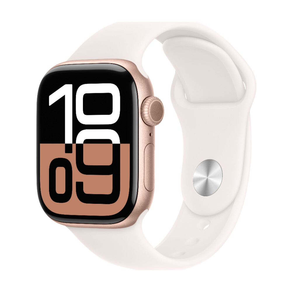 

Умные часы Apple Watch Series 10 (GPS), 42 мм, Rose Gold Aluminum Case/Light Blush Sport Band - S/M, Розовый, Умные часы Apple Watch Series 10 (GPS), 42 мм, Rose Gold Aluminum Case/Light Blush Sport Band - S/M