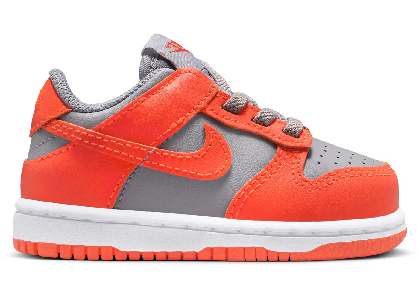 Детские кроссовки Lifestyle с контрастными вставками Nike Dunk Low, Cement Grey/Team Orange/White/Team Orange