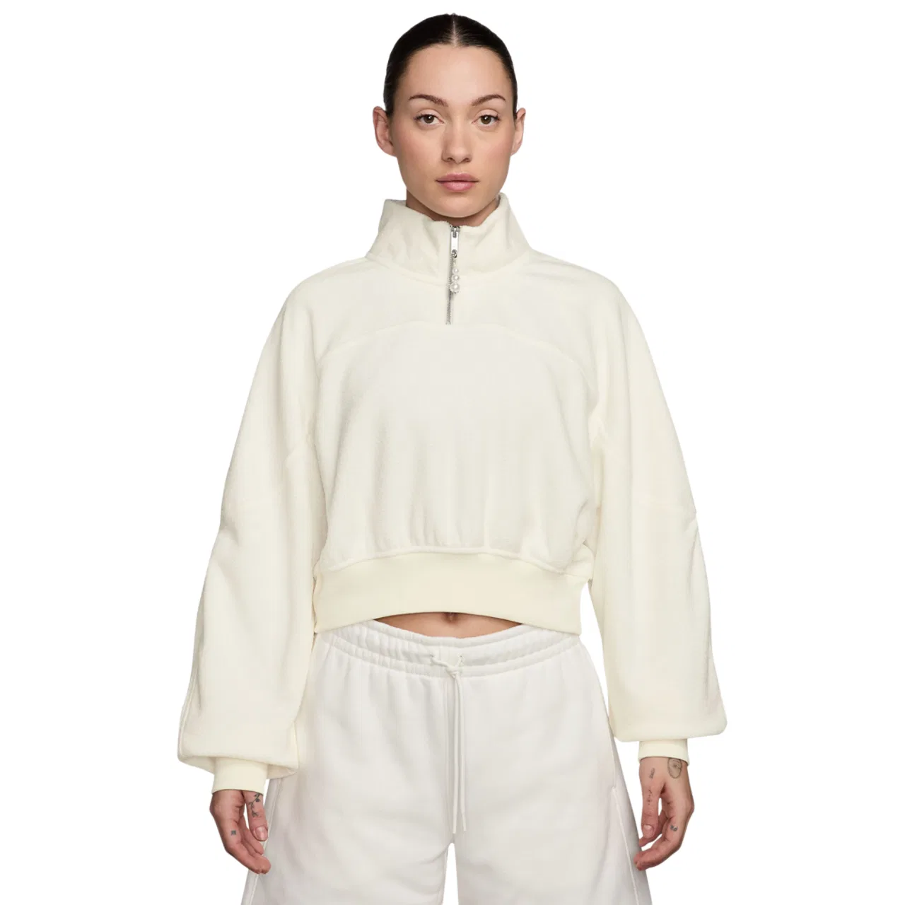 Женская толстовка Flight Fleece Seasonal Quarter-Zip Jordan, белый