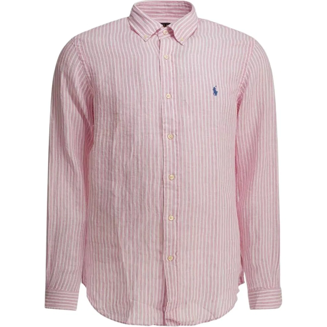 Мужская рубашка с длинным рукавом в полоску Polo Ralph Lauren, Pink