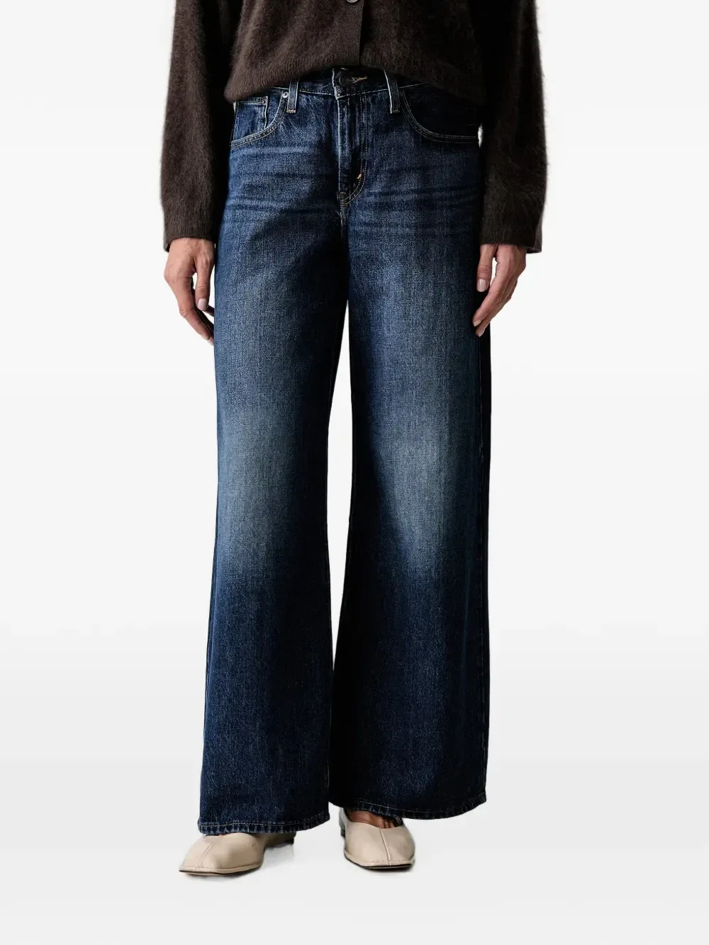 Выгоревшие широкие джинсы Levi'S, синий
