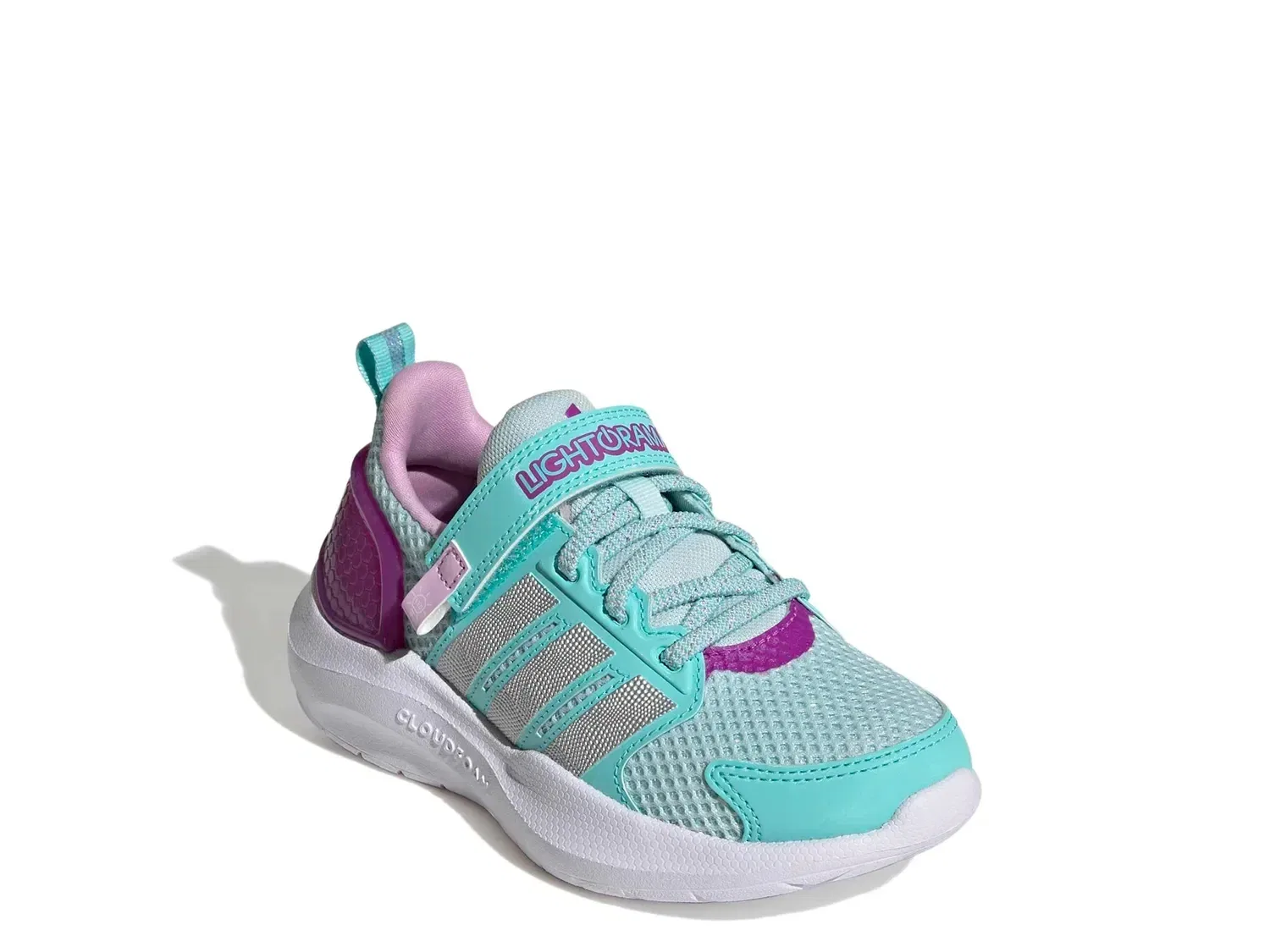 Кроссовки со светящейся пяткой Lightorama, adidas, темно-зеленые