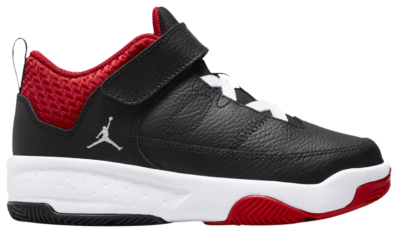 Детские кроссовки для мальчиков с мягкой гибкой подошвой Jordan Max Aura 3, Black/White/University Red