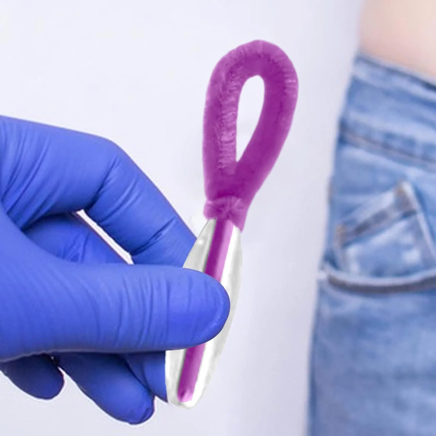 Щетка для пупка, очищающая, с забавным дизайном, zwxqe, Lila — фото 3