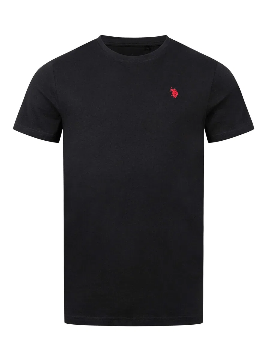 Футболка U.S. POLO ASSN. 'P056' черного цвета — фото 3