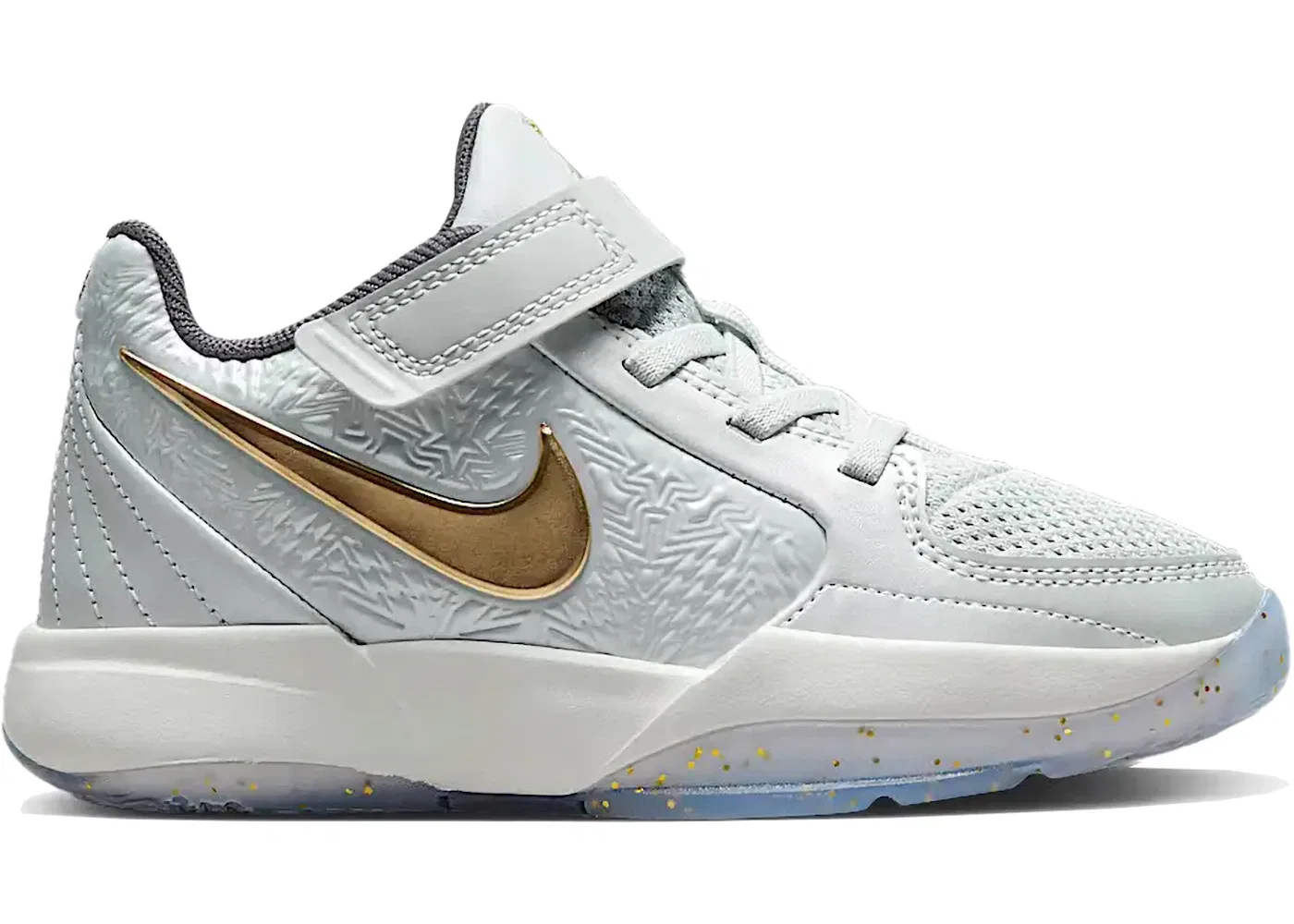 Детские кроссовки для мальчиков с контрастными акцентами Nike Ja 2, Light Silver/Metallic Gold/Iron Grey