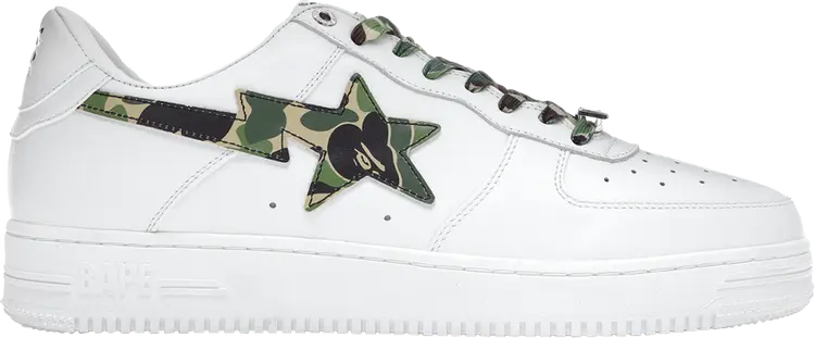 

Кроссовки Bapesta Low ABC Camo - Green, белый