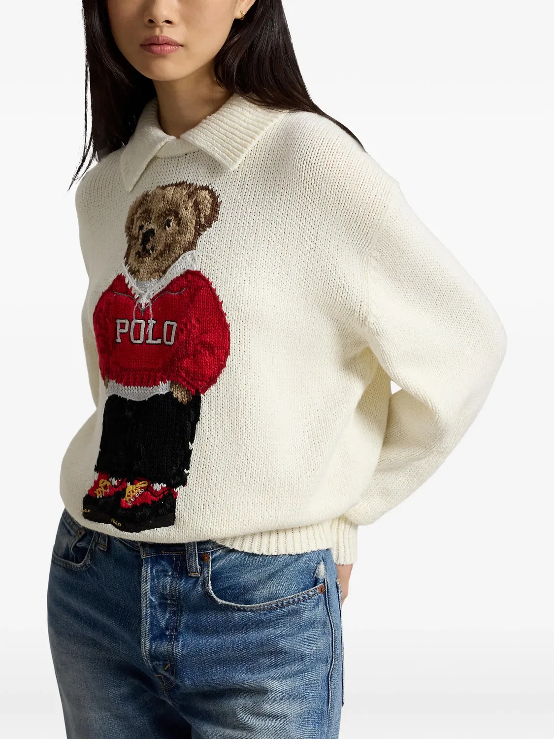 Свитер Polo Bear Polo Ralph Lauren, нейтральные цвета — фото 4