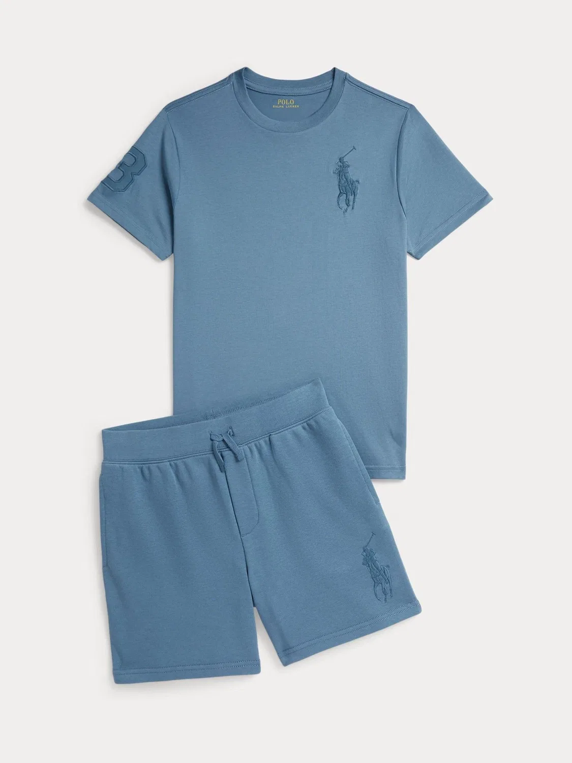 Шорты хлопковые Big Pony Player Polo Ralph Lauren, синие — фото 3