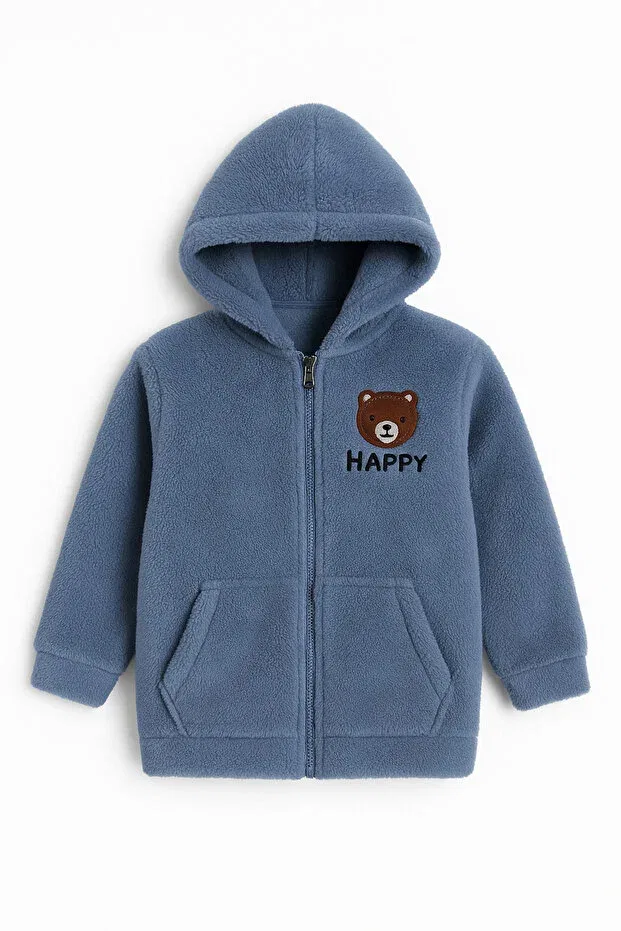 Детская куртка для девочек из велсофта Happy Krazber, Blue — фото 3