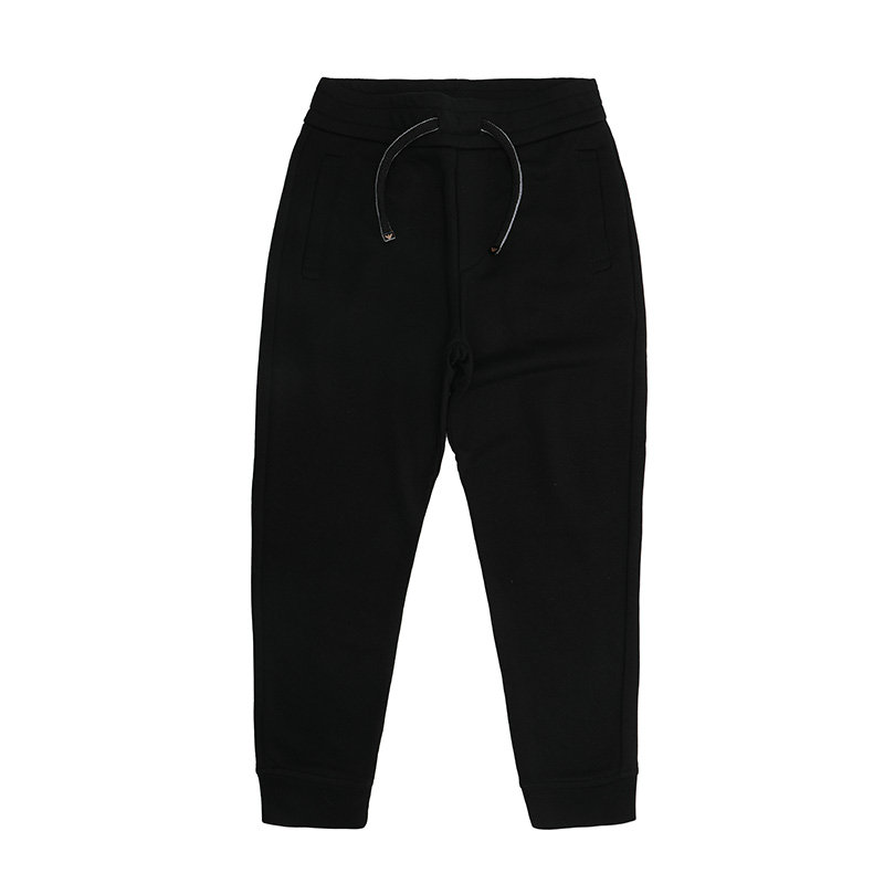 EMPORIO ARMANI Подростковые вязаные спортивные штаны SS24 Black — фото 3