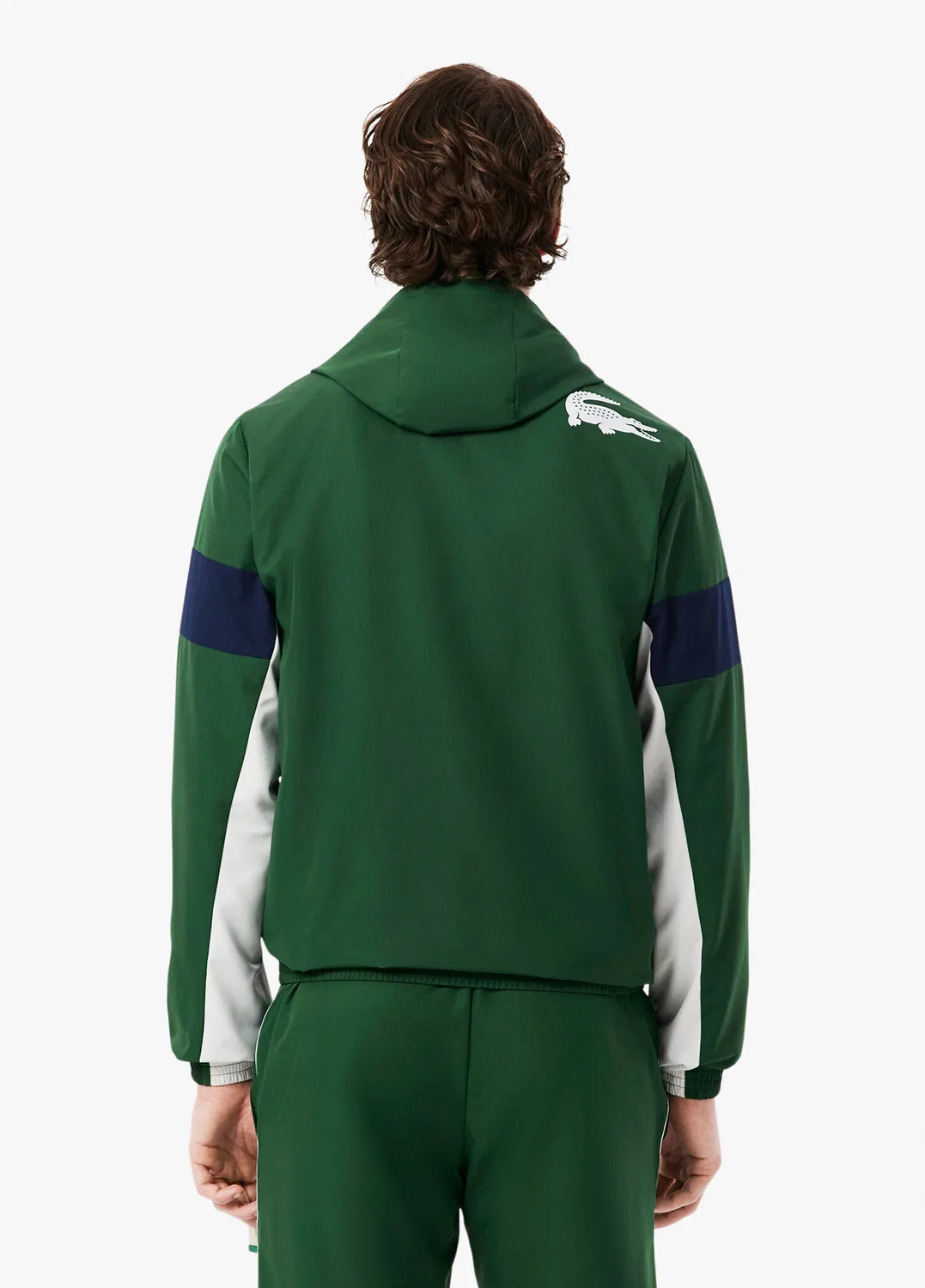 Куртка капюшон Lacoste, зеленая — фото 4