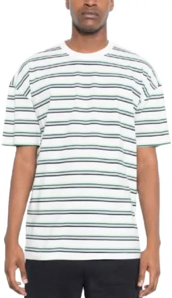 Мужская футболка с полосками Striped Round Neck Tshirt, White