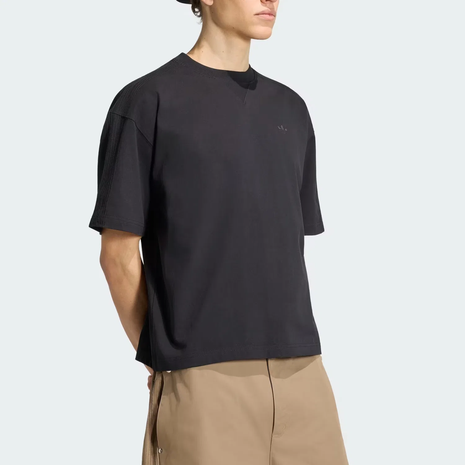 Футболка с круглым вырезом Premium Essentials, Adidas Originals, Black — фото 3