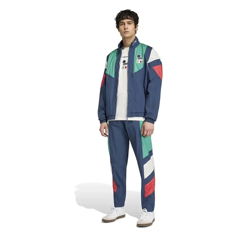 Мужская куртка-худи с длинным рукавом FIGC EQT TT adidas, Синий — фото 4