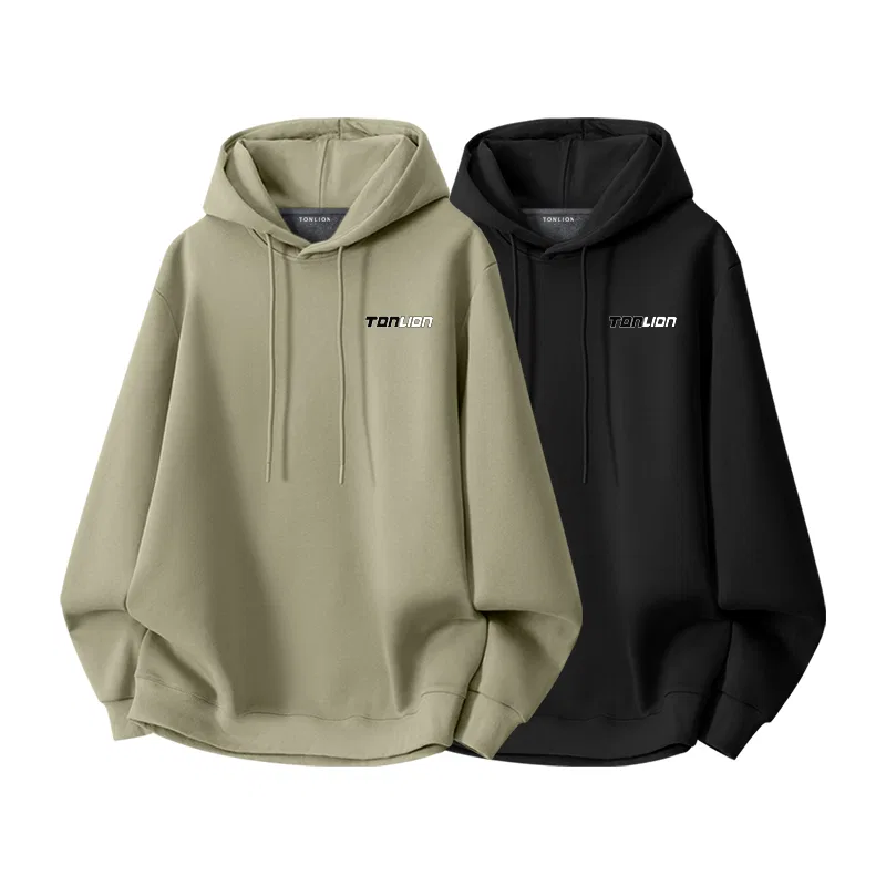 Детский худи с капюшоном хлопковый Tonlion, Grey Bean Green Heather Navy