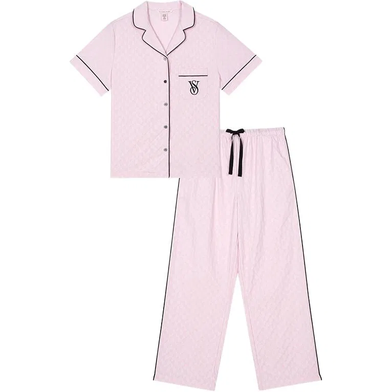 Женский комплект пижамы с принтом Victoria's Secret, Light Pink