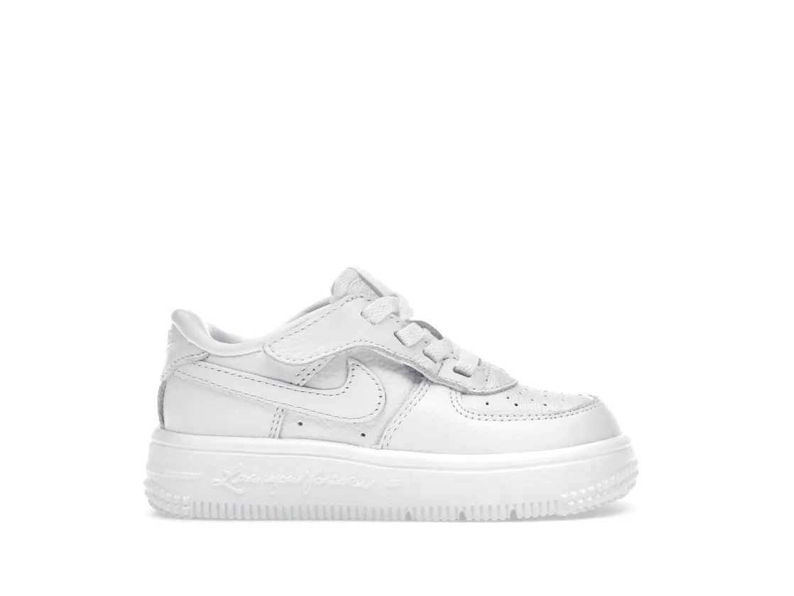 Детские кроссовки для мальчиков с липучками Nike Force 1 Low EasyOn, White/White/Cobalt Tint/White