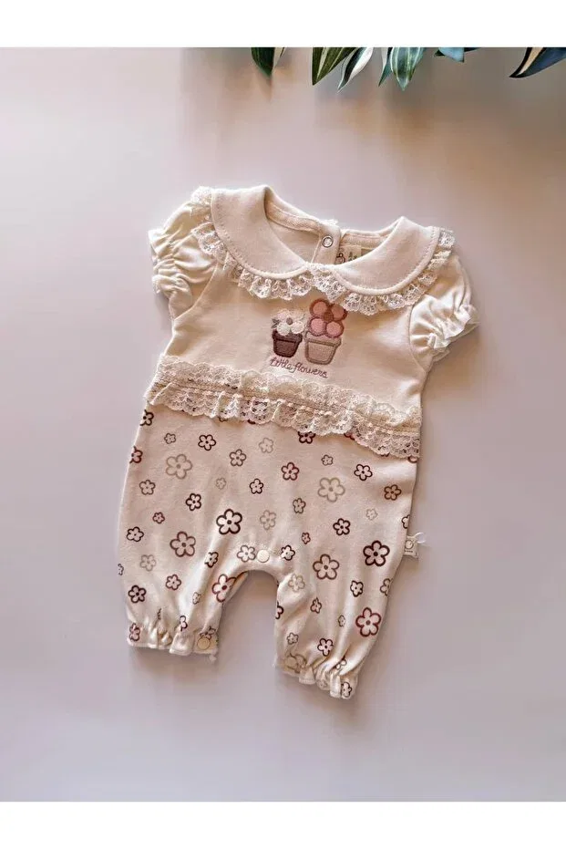 Детский комбинезон для девочек хлопковый Kapsülbebek, Cream
