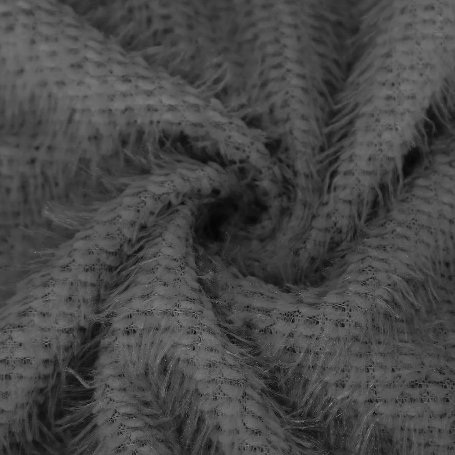 Женское свободное платье-свитер с ворсом Oversized Fuzzy Cozy Warm, Gray — фото 4
