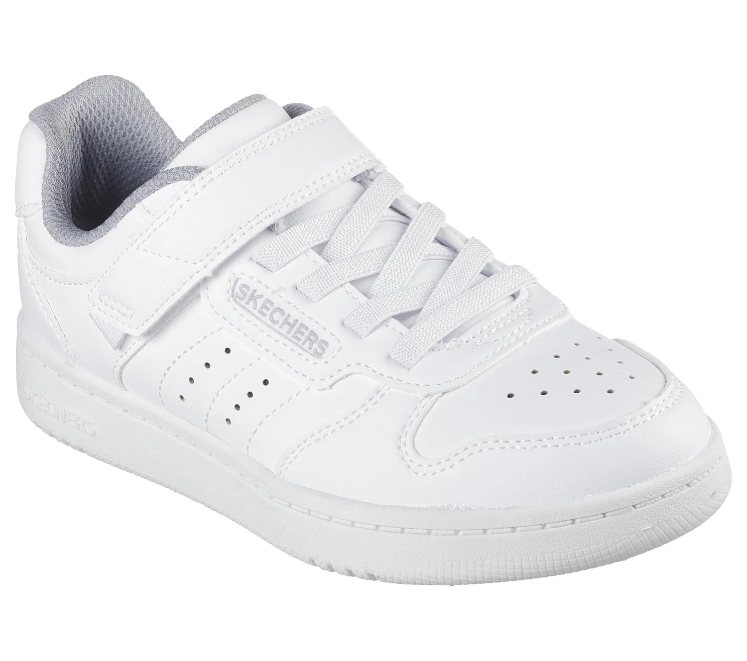 Детские кроссовки для мальчиков Skechers, White Synthetic White Trim — фото 2