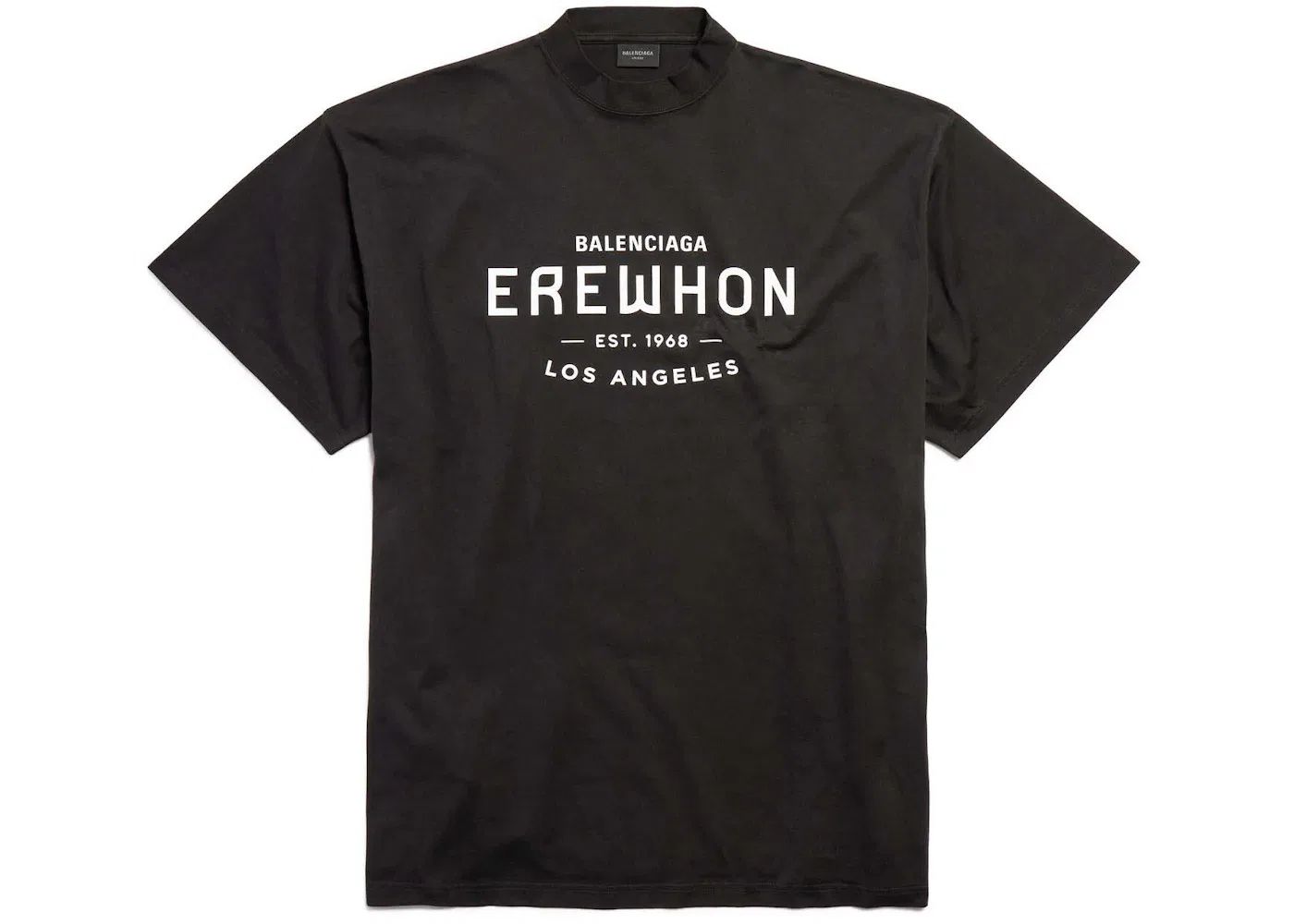 Унисекс футболка оверсайз с принтом T-Shirt Oversized Balenciaga, Black/White