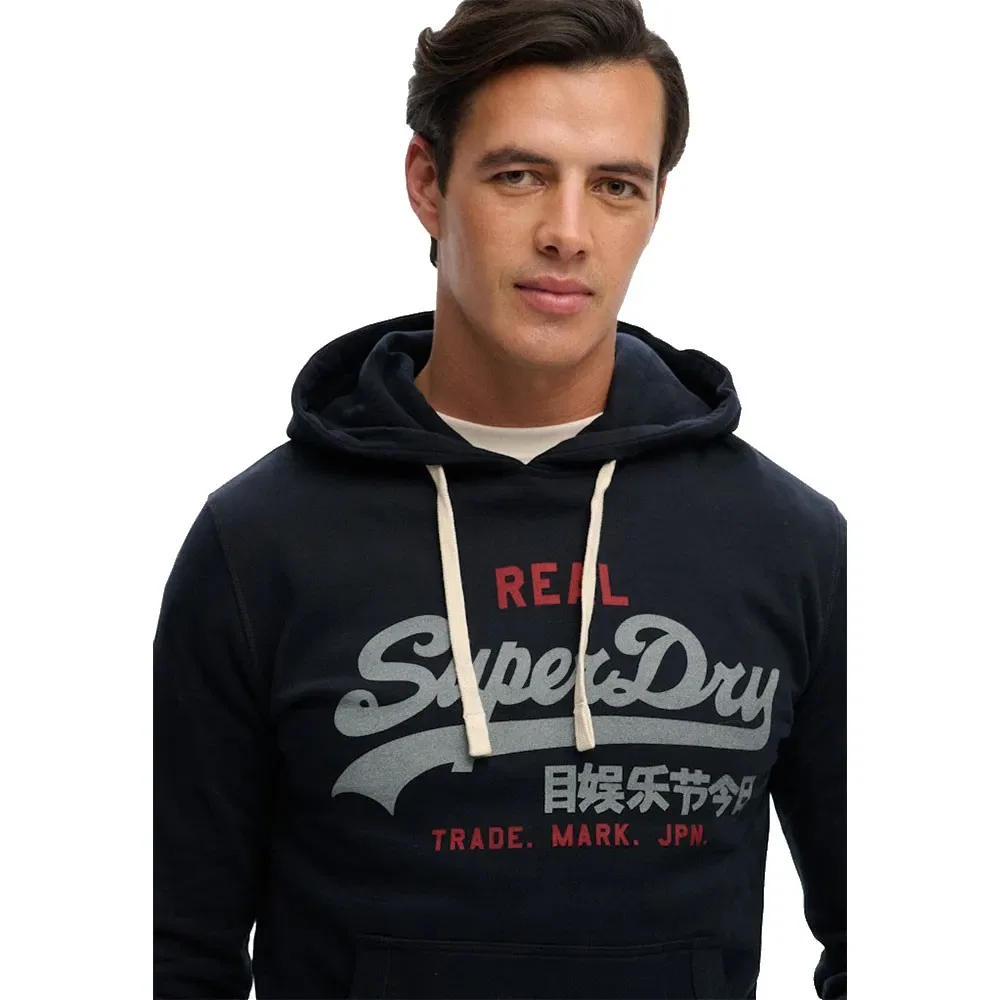 Худи Vintage Logo Classic Superdry, черный — фото 3